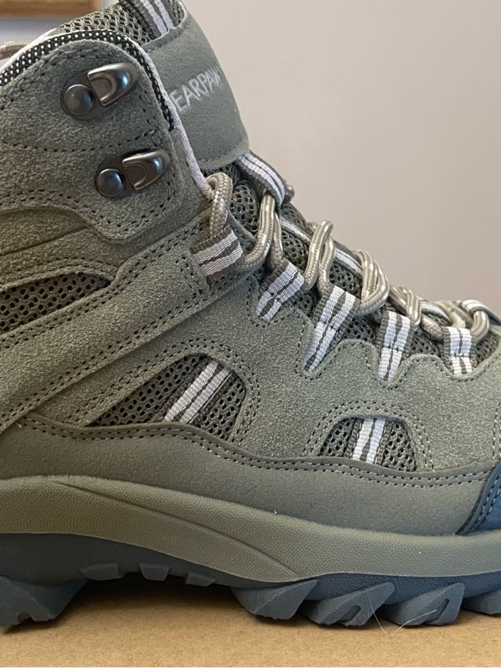 BearPaw Olive Suede Lace-Up Women's Ankle Boots